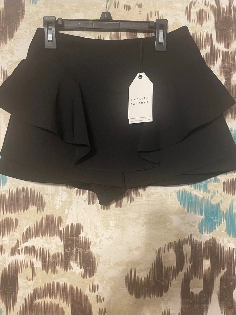 English Factory Black Ruffle Skort - Picture 1 of 3